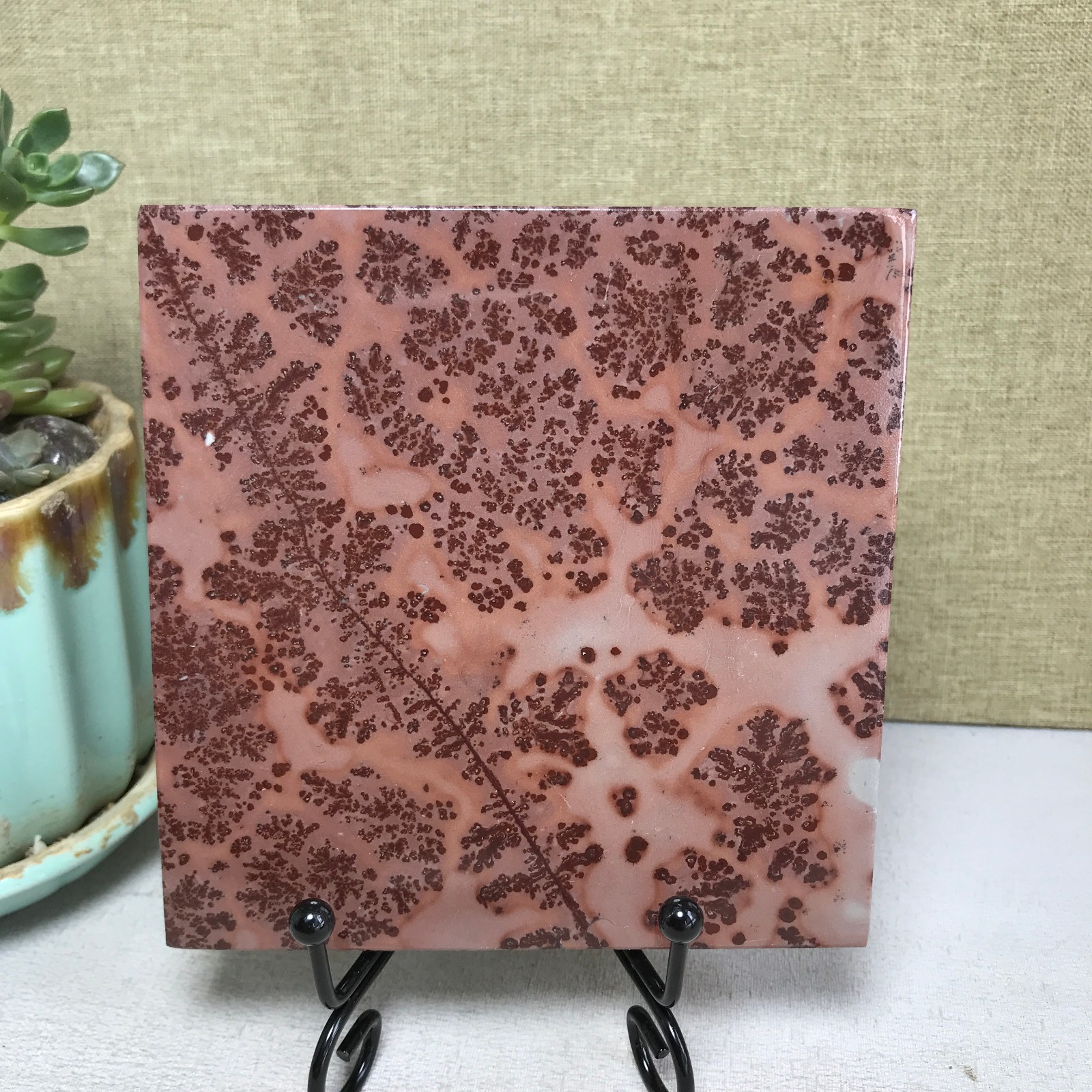 Natural Chinese painting stone crystal ornaments for home decoration 284g A5364