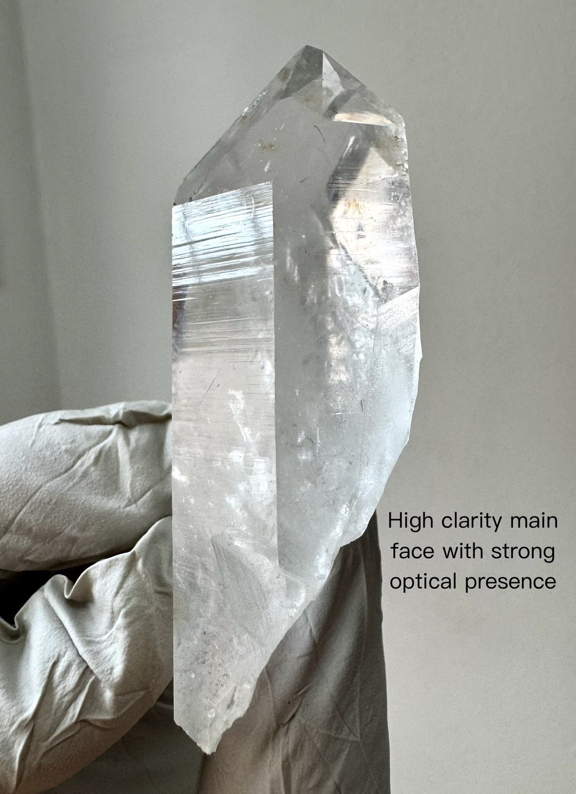 “Ice Window”Hashupi Himalayan Quartz Lemurian Lines High-Clarity Akashic Crystal