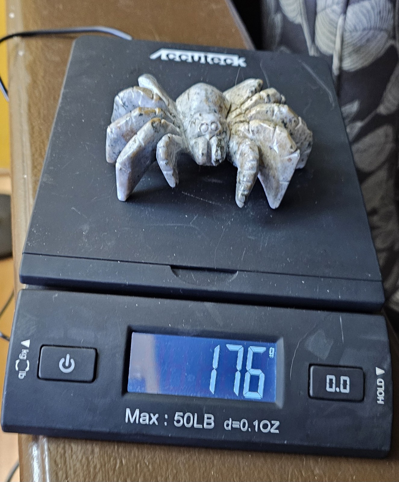 Ocean Jasper Spider Carving