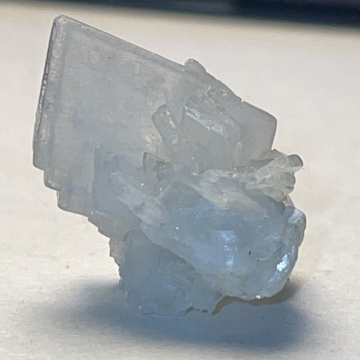 STUNNING BLADED BLUE BARYTE THUMBNAIL SICHUAN PROVINCE,CHINA