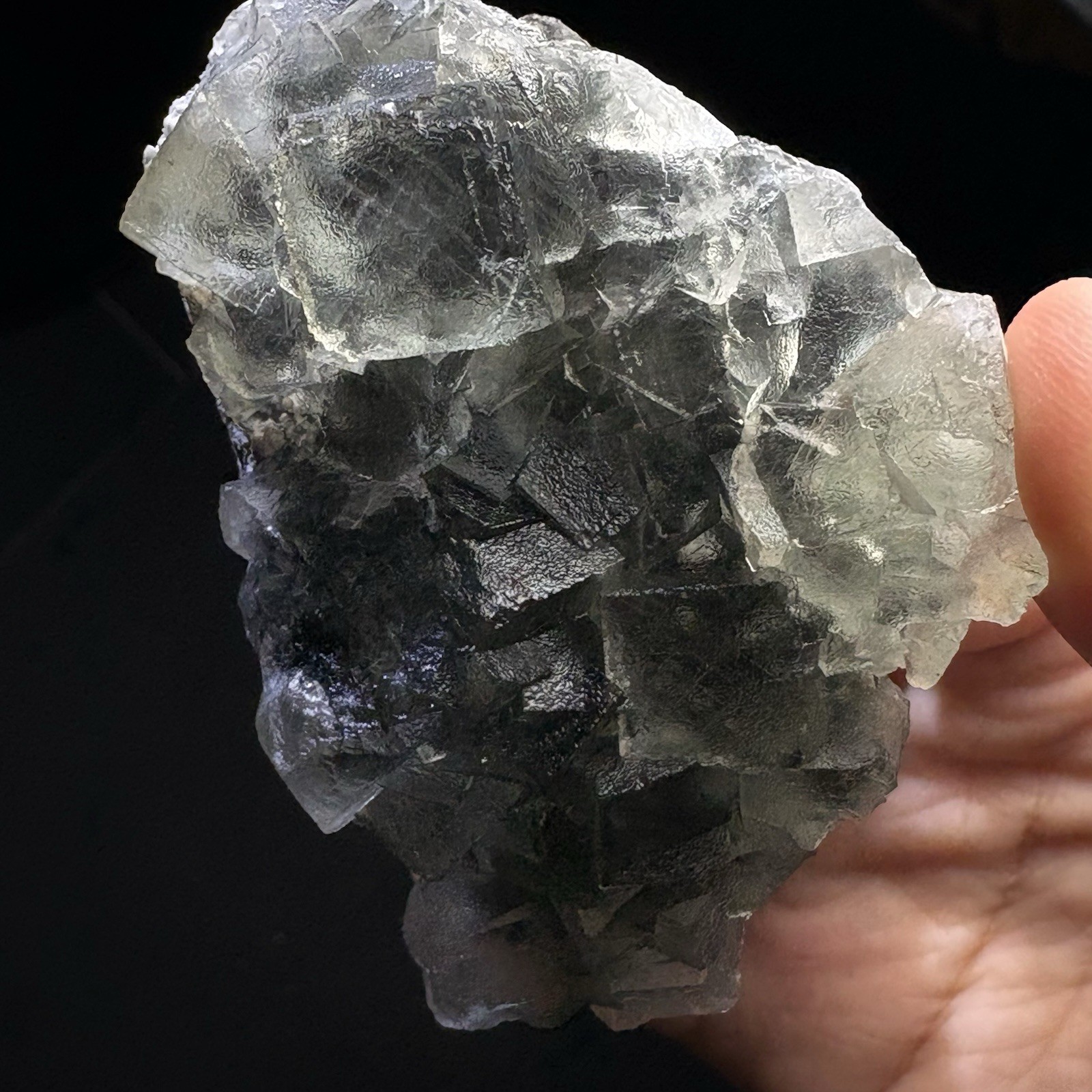 Natural Crystal Water Clear Fluorite Cluster Xianghuapu China Specimen B62