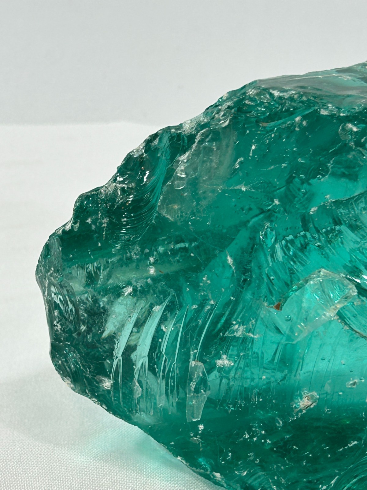 Large Aqua Blue Slag Glass Chunk Gullet Stone Decor Display Metaphysical 5lbs