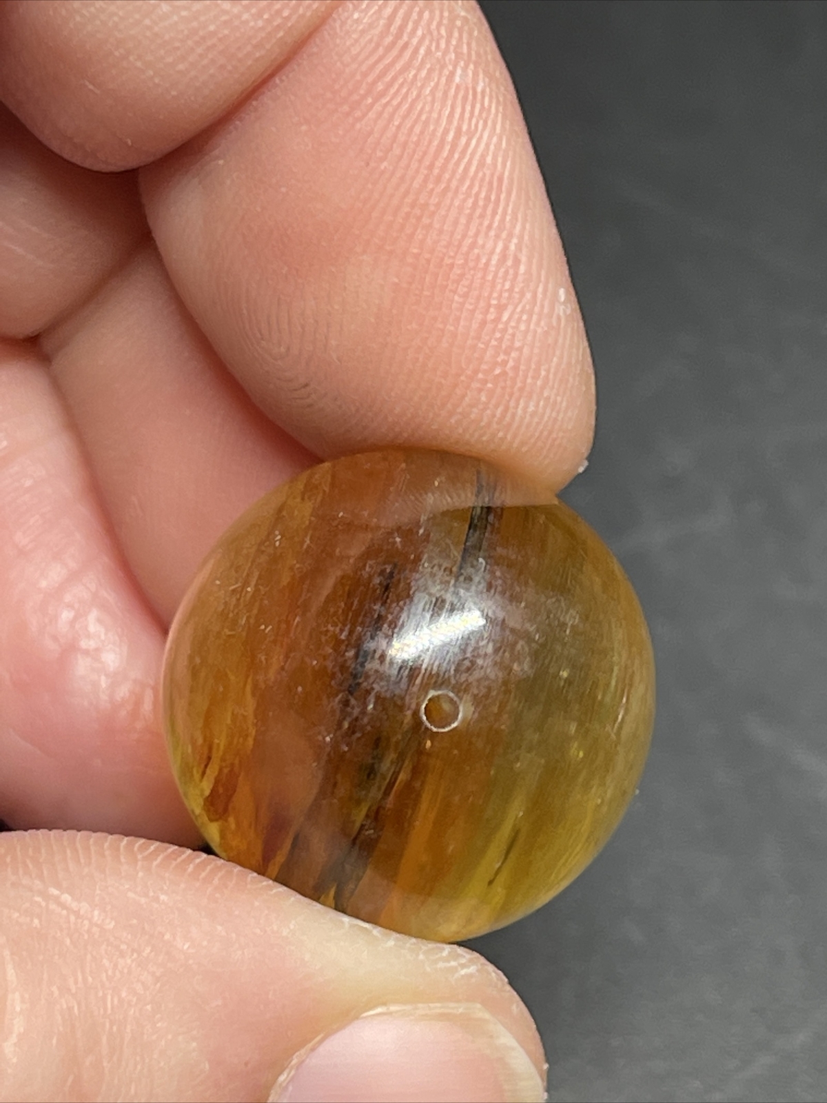 Yellow Mica Mini Sphere Ball Orb Marble Crystal 20.2mm
