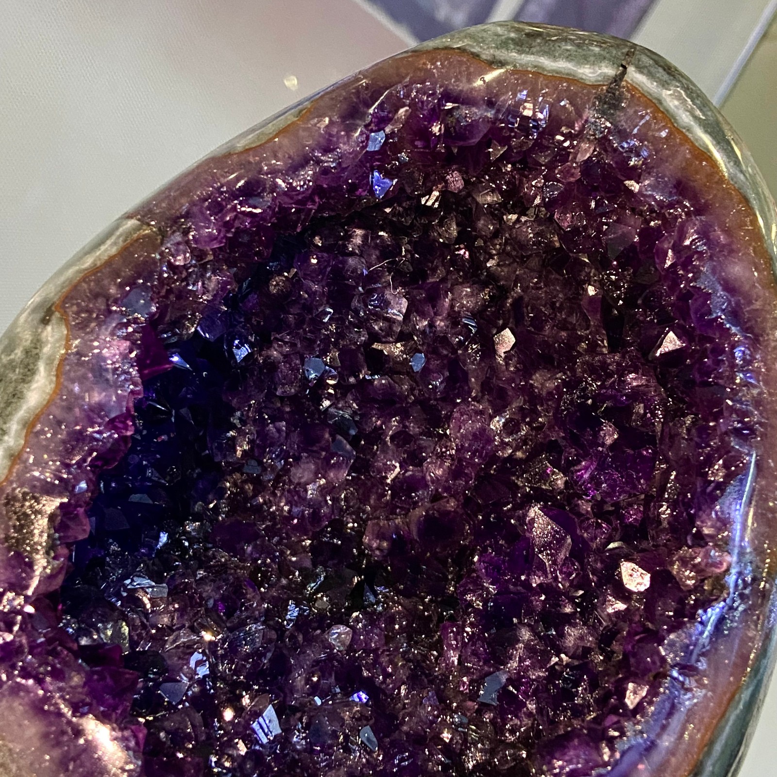 8.26LB Natural amethyst Dinosaur egg Quartz Crystal specimen healing