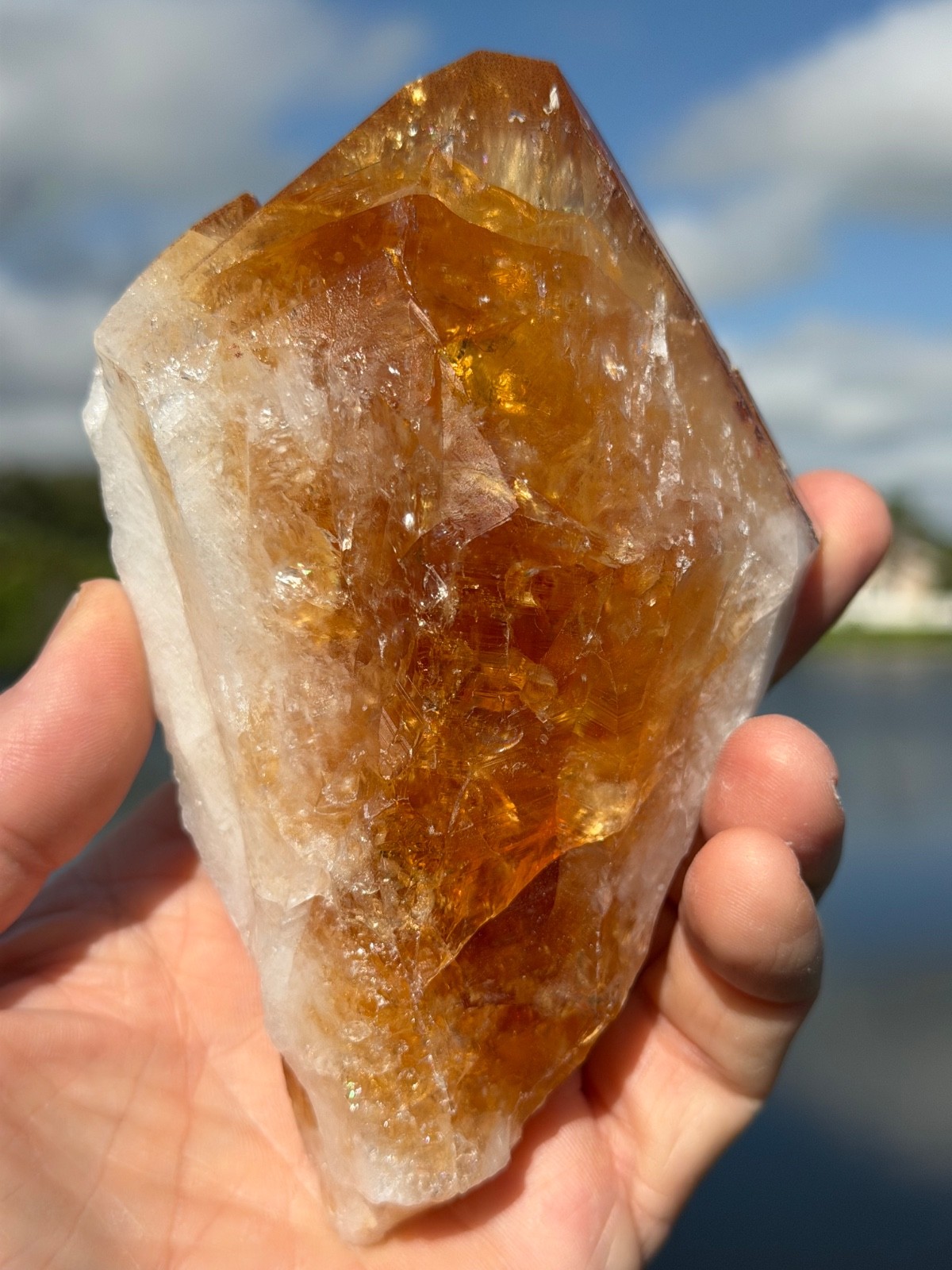 XL Citrine Point – Healing Crystal 5″x 4.5″ for Energy & Wellness 5″