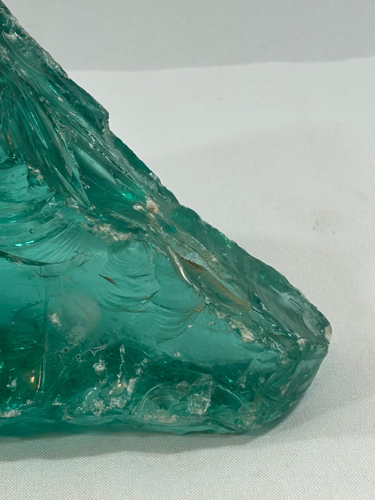 Large Aqua Blue Slag Glass Chunk Gullet Stone Decor Display Metaphysical 5lbs