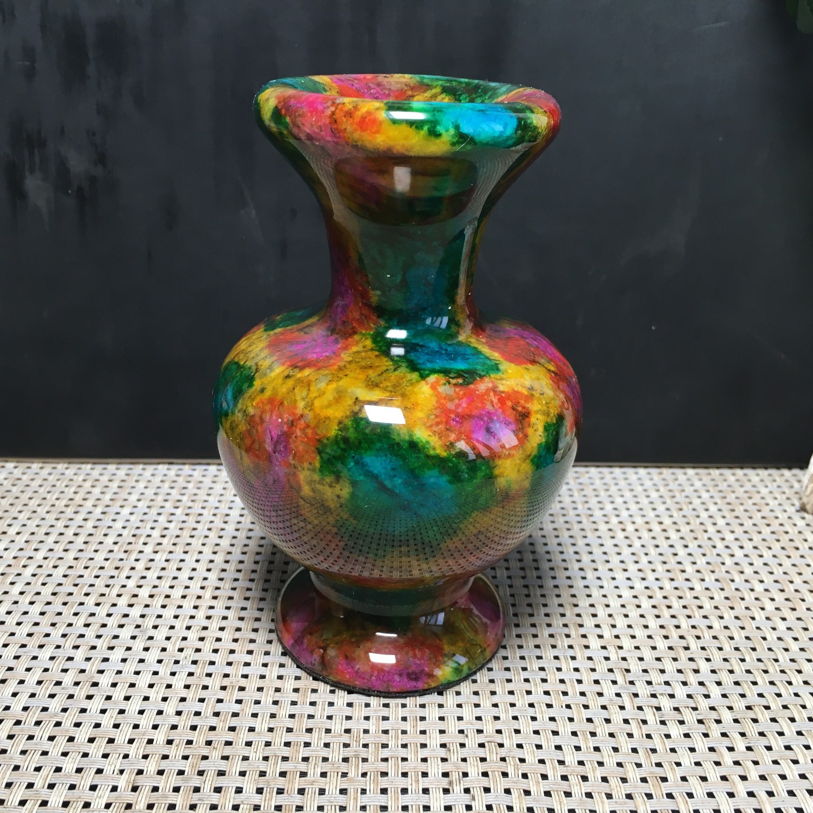 873g Natural “Seven Colors Jade” vase specimen -Taiwan China 01