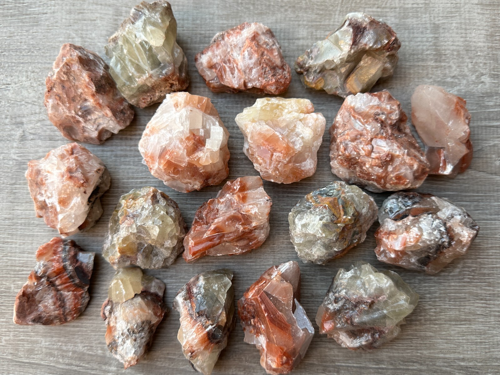 Grade A++ Red/Brown Calcite Rough Natural Stones, 1.5-2.5″ Raw Calcite Red/Brown