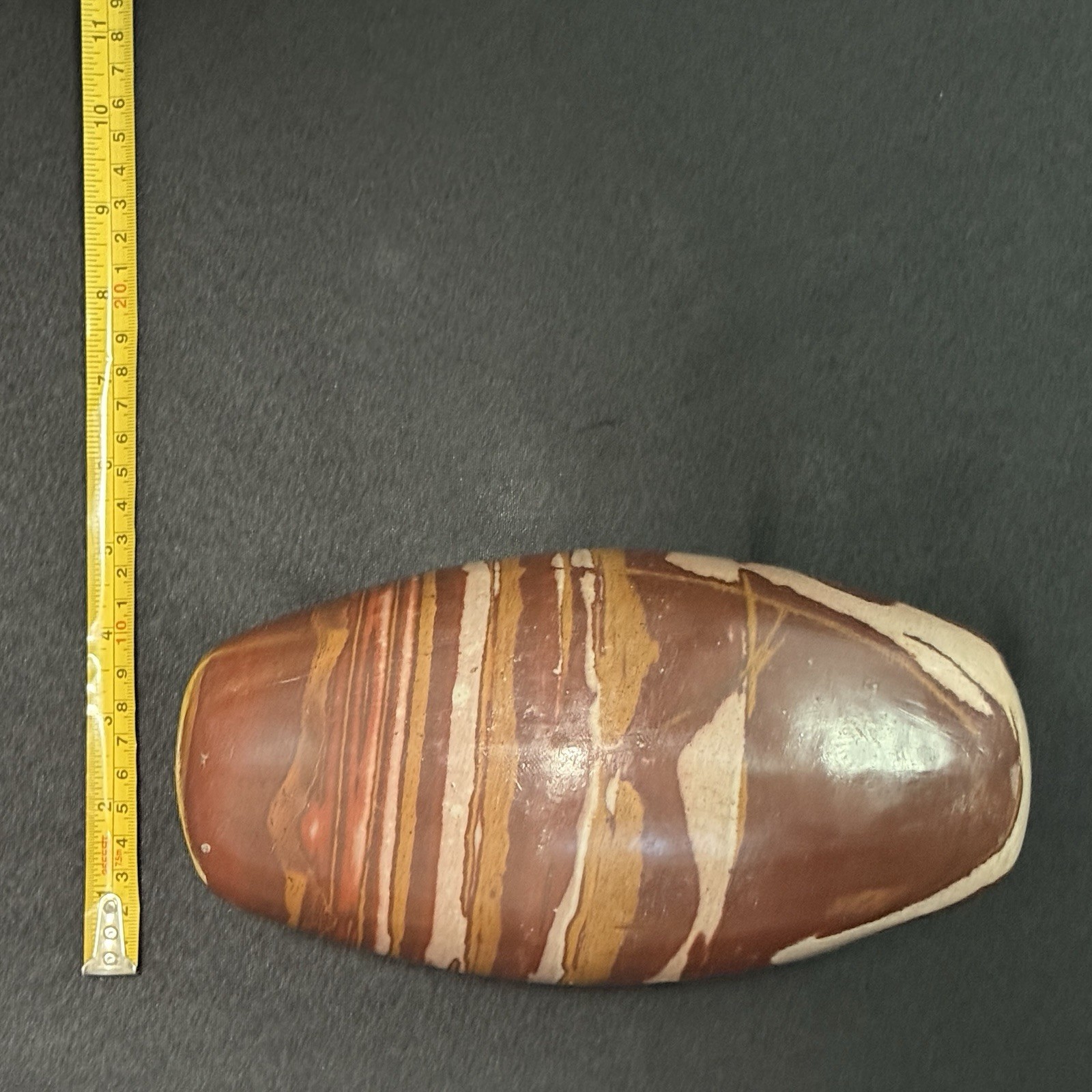 Stripped 9 Inch Shiva Lingam Natural stone from Narmada River in India SL25C9.11