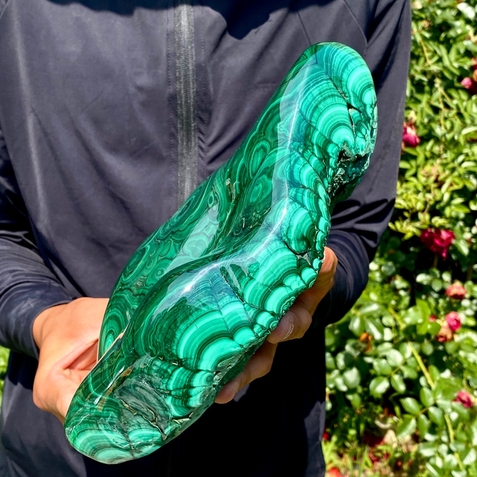 11LB Natural Polished Malachite Mineral freeform specimen Reiki Stone Healing