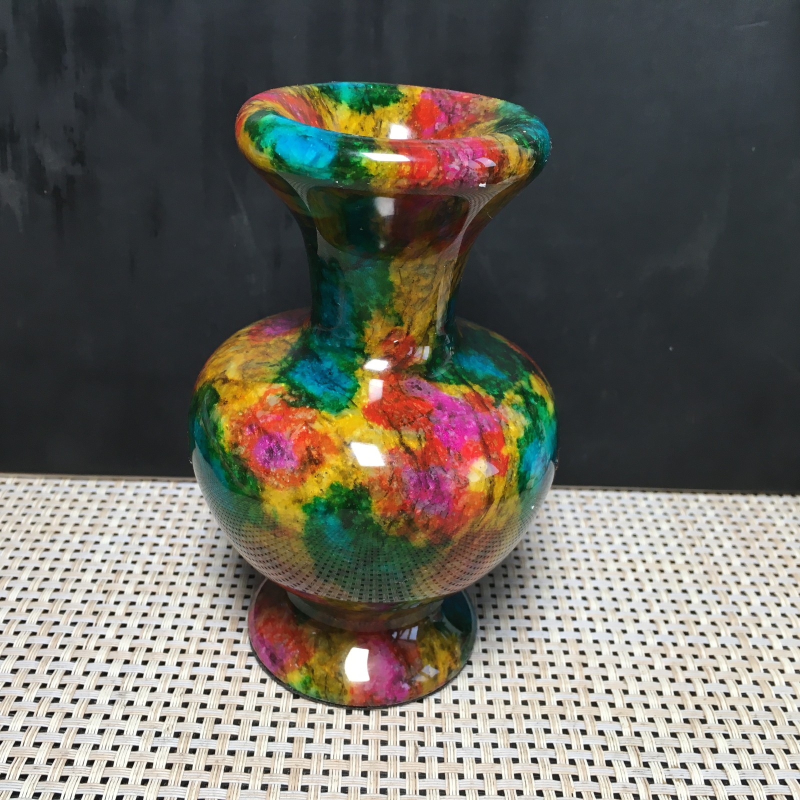 873g Natural “Seven Colors Jade” vase specimen -Taiwan China 01