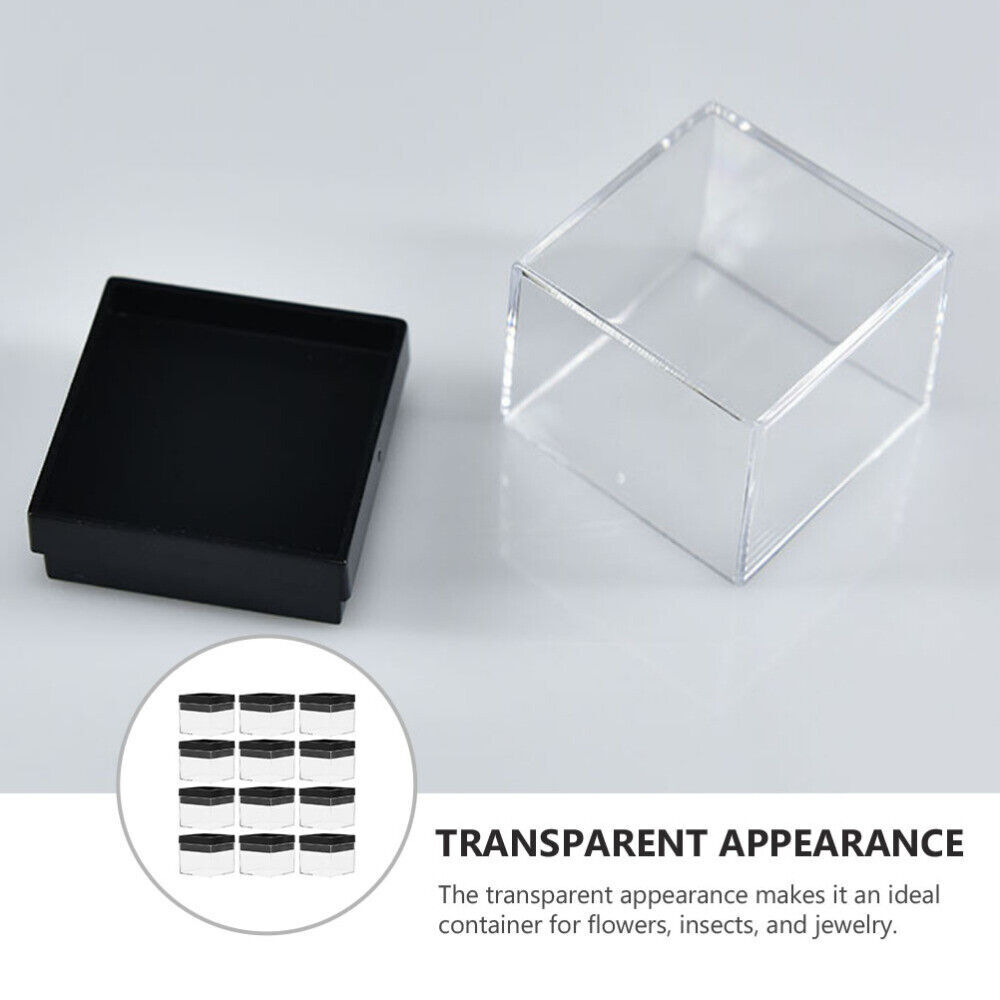Mineral Display Specimen Box Rectangle Square Display Case Jewelry Organizer USA