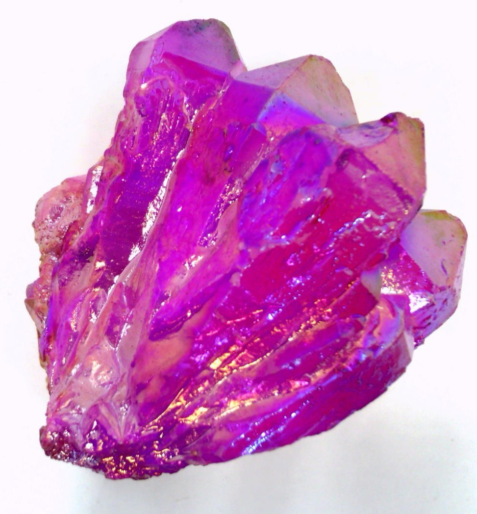 ✅ Color Flame~Pink & Yellow~Aura~Electroplate~Quartz Crystal Cluster~205 grams