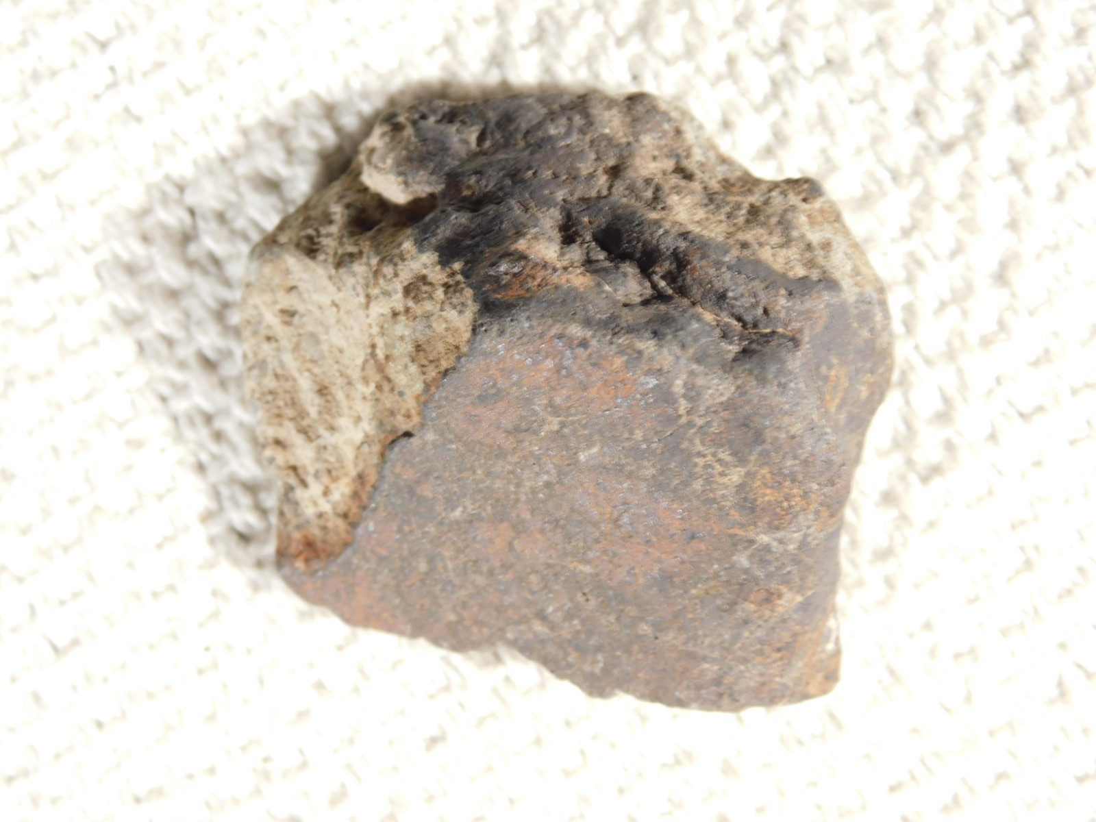 Stony METEORITE With Dark Fusion Crust 100% Natural Fell in Libya 42.2gr