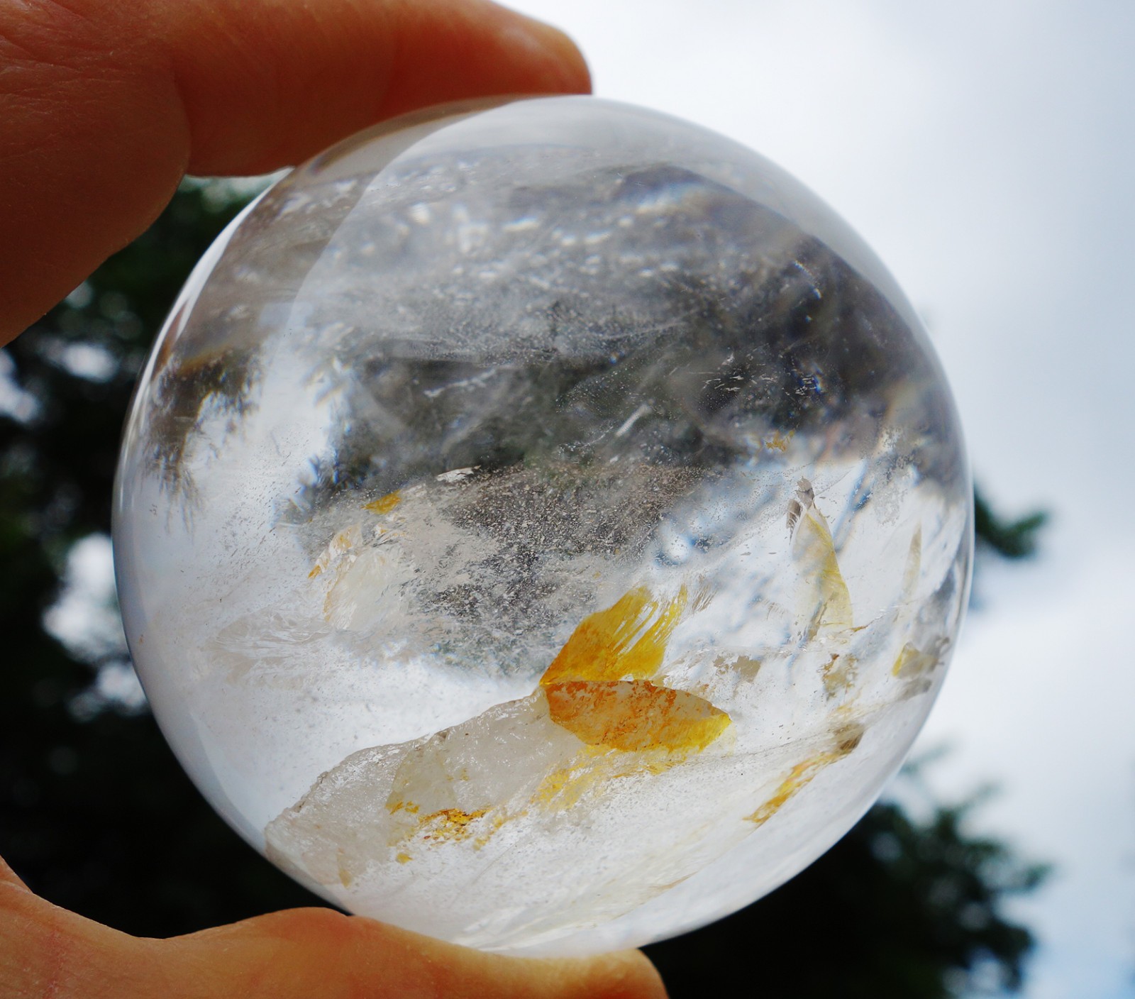 Gorgeous CLEAR QUARTZ Crystal Sphere Ball from Brazil For Sale Over 1 Pound S126