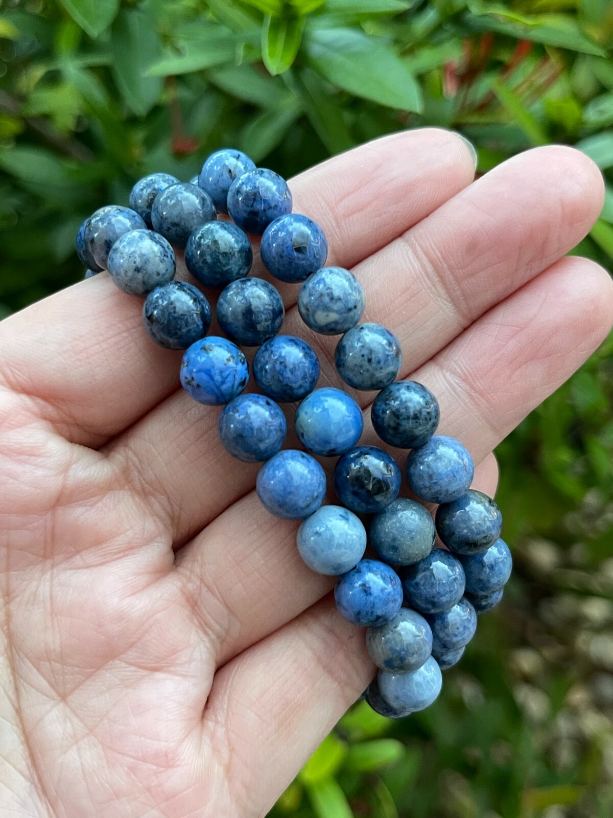 Grade A++ Dumortierite Crystal Bead Bracelet 8mm, Genuine Gemstone Bracelet