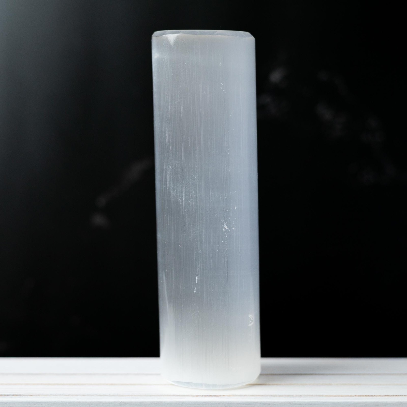 Selenite Cylinder Natural Crystal Bracelet Holder Display Decor Gift Choose Size