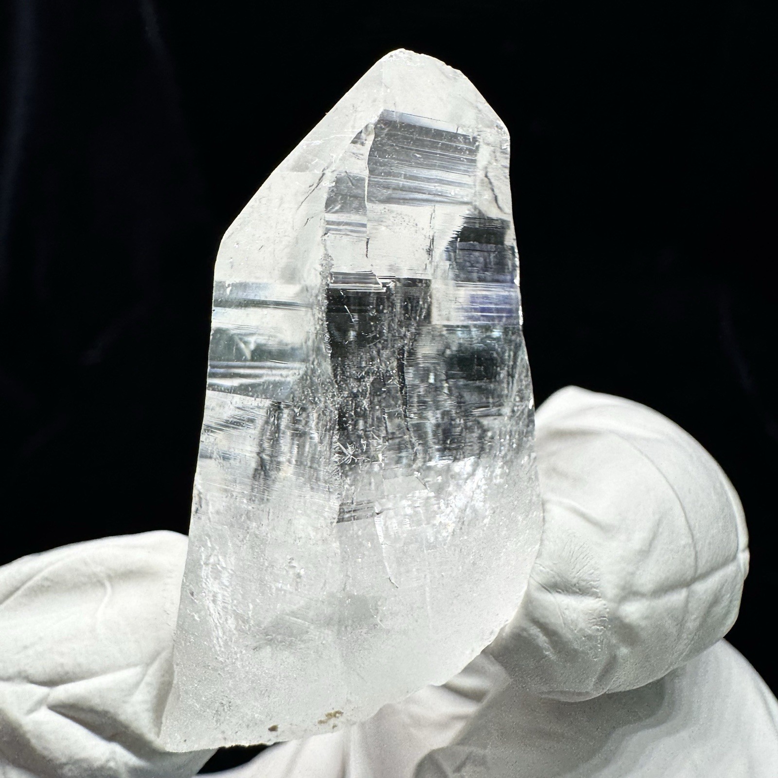Ganesh Himalayan Quartz Nepal High Clarity Dense Akashic Lemurian Lines Crystal