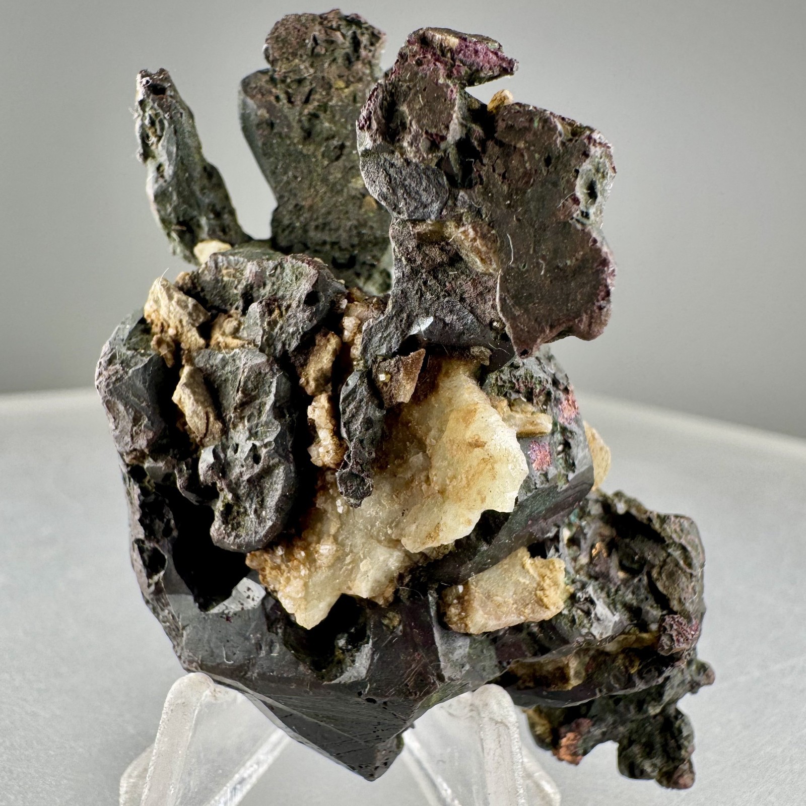 Nice Sharp Copper Crystals: No. 4 shaft, Cliff Mine, Allouez Township, Michigan
