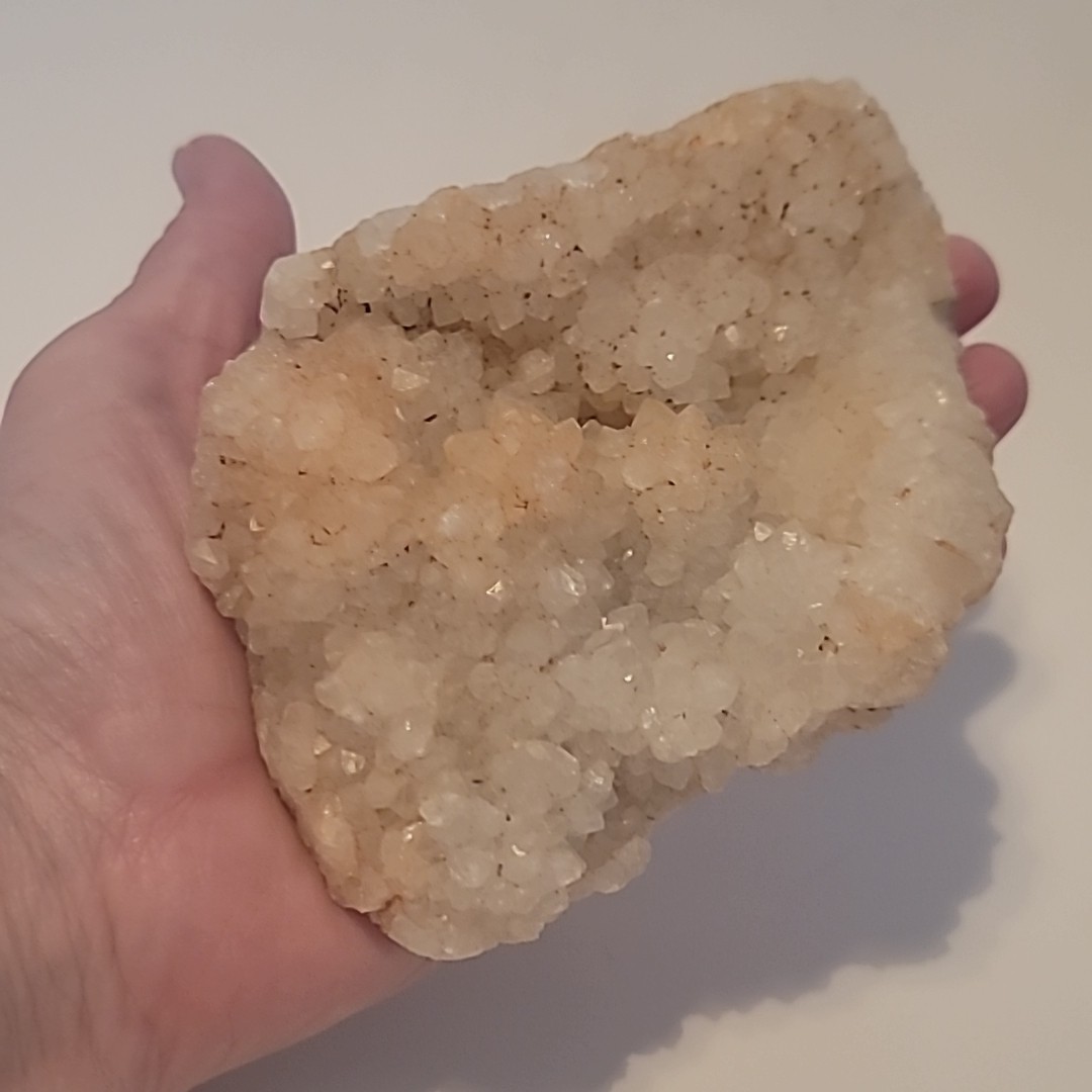 Calcite Crystal Cluster Specimen White Quartz 5.25″ x 4″ Natural Display Peice