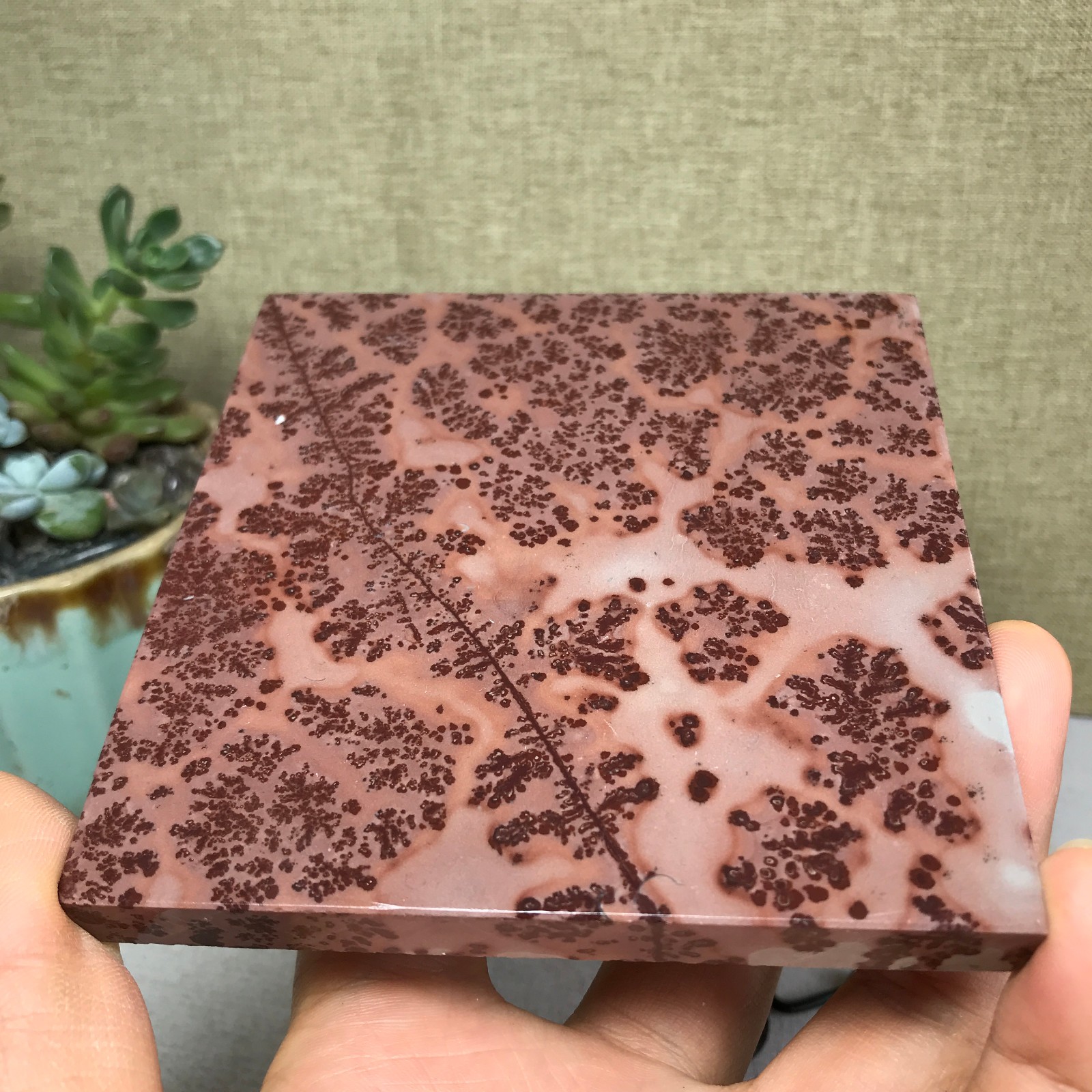 Natural Chinese painting stone crystal ornaments for home decoration 284g A5364
