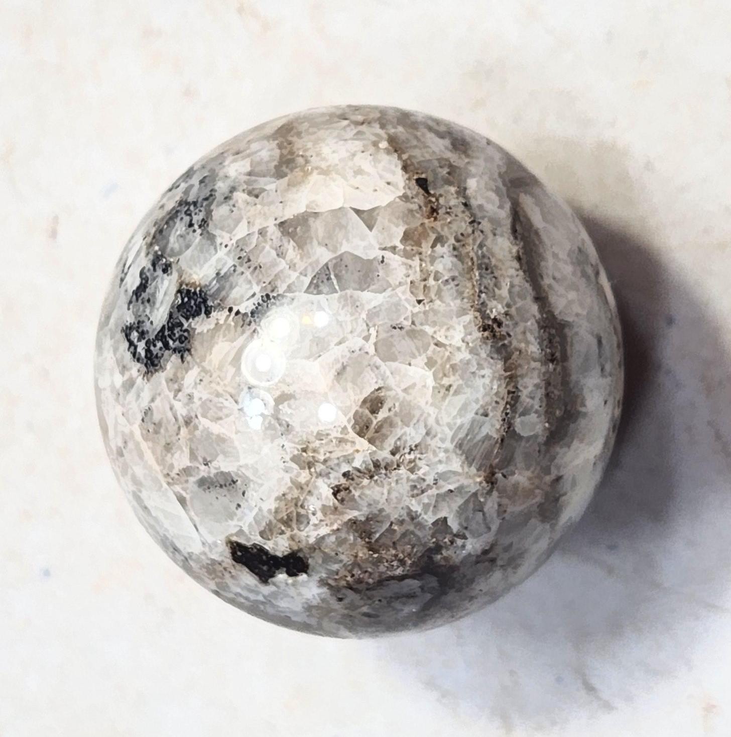 UV Willemite and Calcite 38mm AZ Sphere for Fluorescent Collection or Study 6506