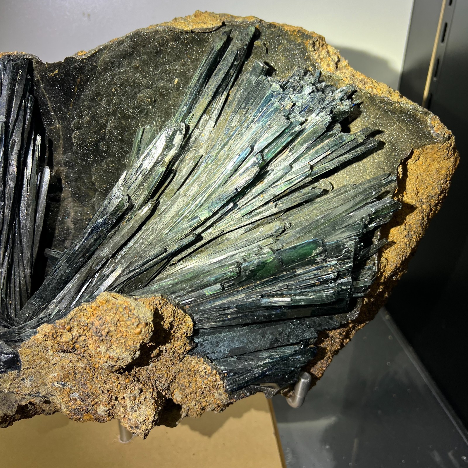 12.78lb Natural Vivianite Rough Quartz Crystal Blue Iron Ore Cluster Specimen