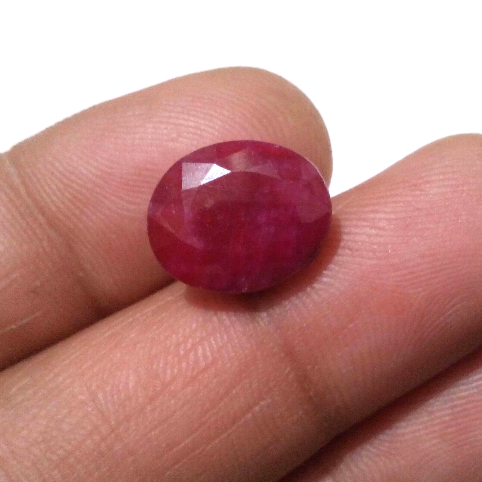 Magnificent Faceted Red Ruby Oval Shape 11 Crt Loose Gemstone Jewelry For Making