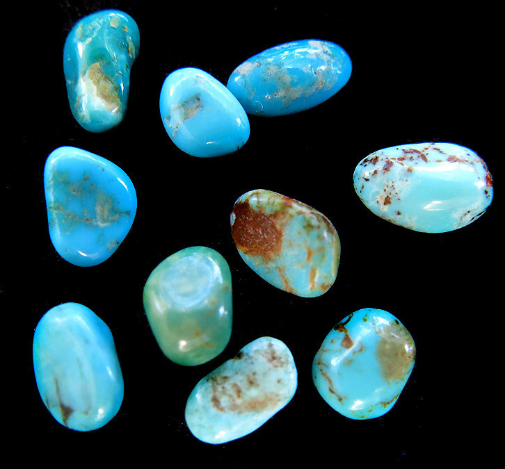 RARE 10 Campo Frio Mexico Turquoise specimen Natural Nugget LOT Rock Lapidary NR