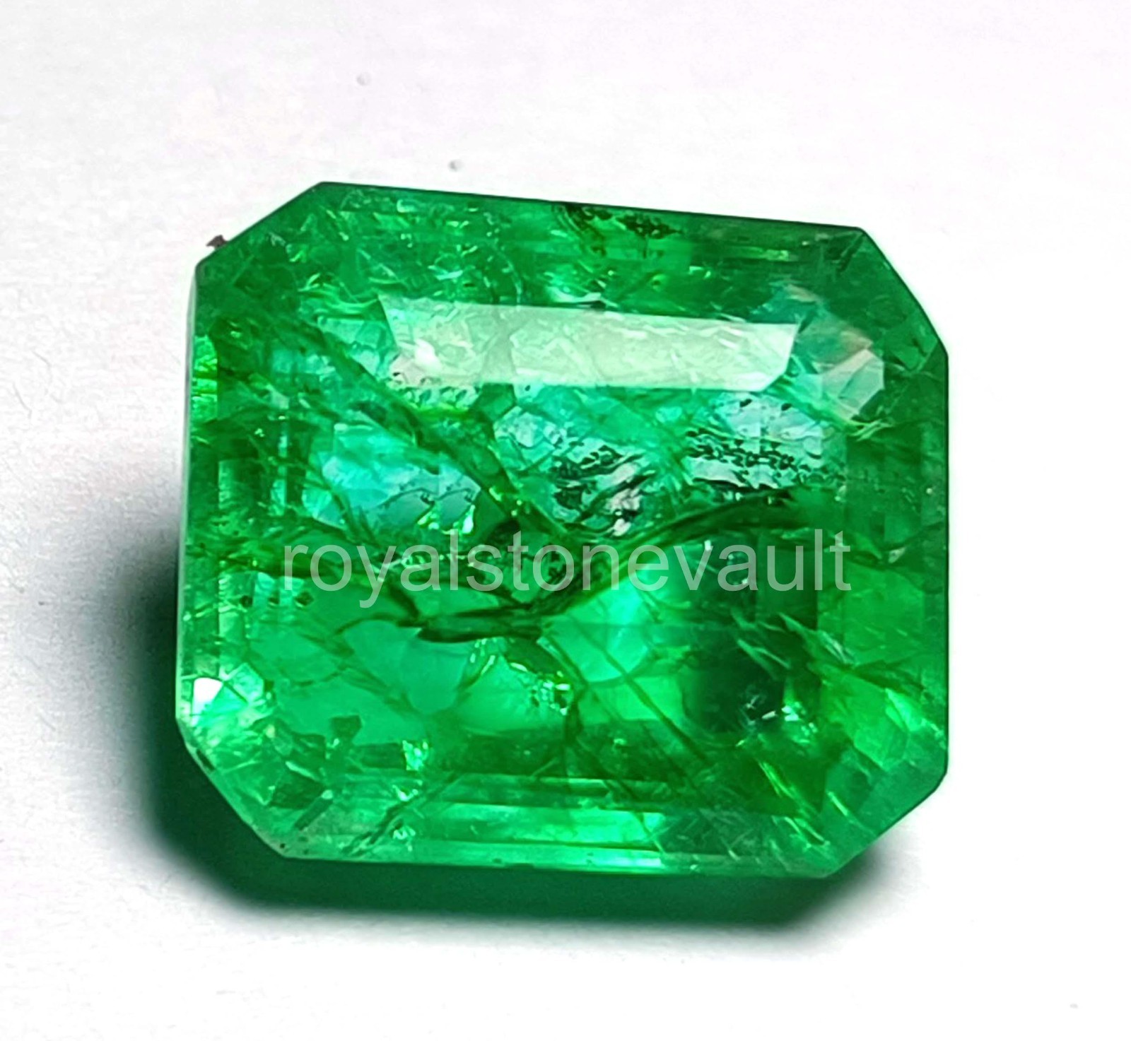 10.50 Ct Natural Green Emerald Emerald Cut Loose Gemstone IGL Certified – 5AOT