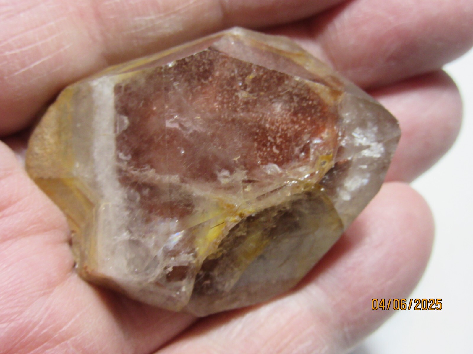 Red Hematoid Phantom Quartz 1 5/8″ Point Collectible HPQPBC-186