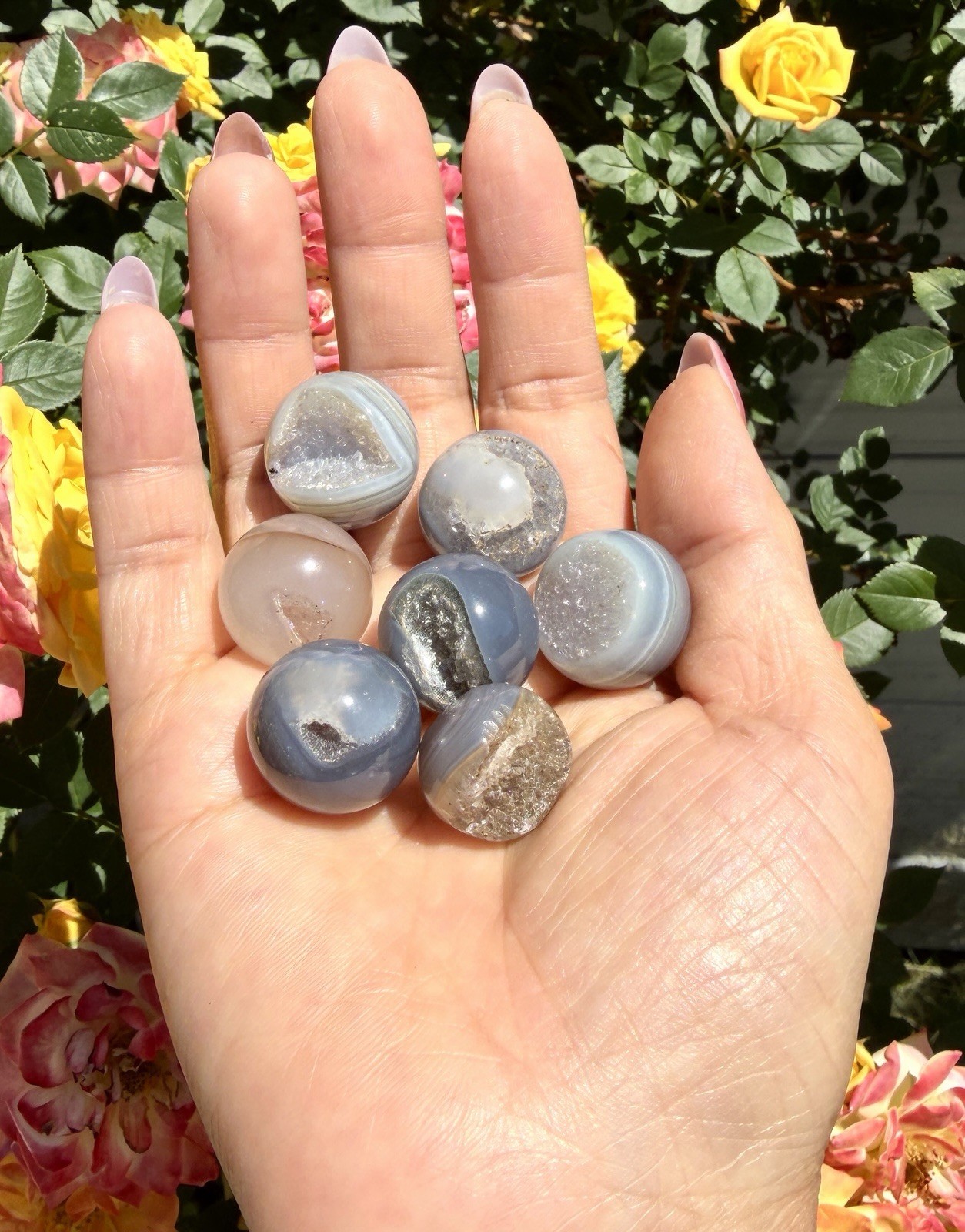 Wholesale Lot – 1 lb Natural Druzy Agate Sphere Crystal Balls Healing Energy