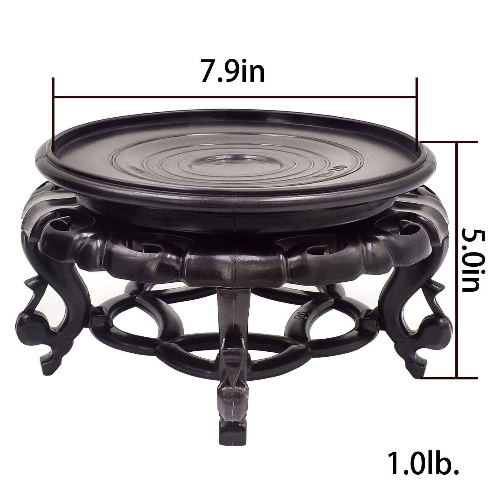 Oriental Furniture Fishbowl Stand Vase Base Stable Home Decoration Display St…