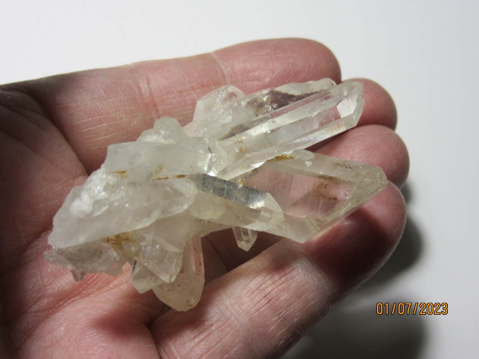 Arkansas Natural Quartz Crystal 2 3/8″ Cluster Collectible Reiki MIAQC-1