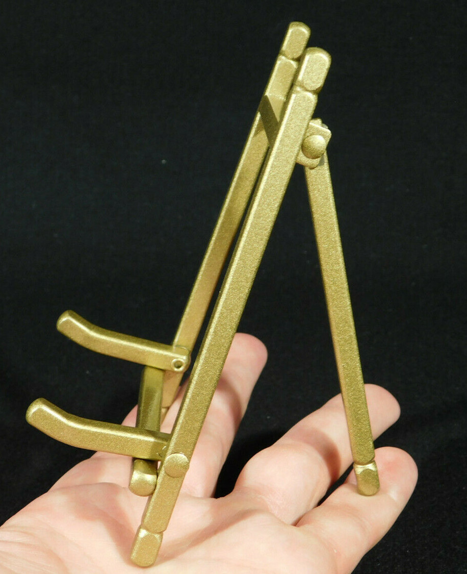 Easel Display Stand Medium Size Metal Folding Brass Color
