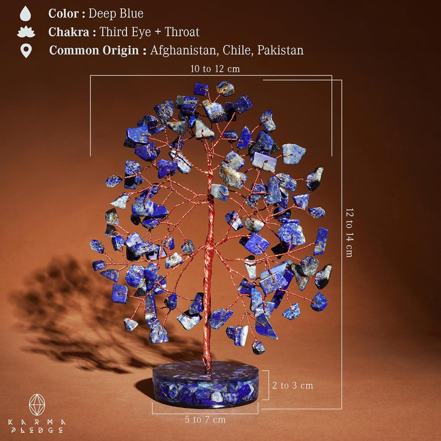 Lapis Lazuli Crystal Tree of Life Birthday Gifts for Women, Men, Friends, Handma