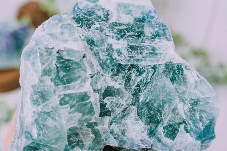 GIANT Green Fluorite Stones Large Raw Healing Crystals Natural Lapidary Rocks