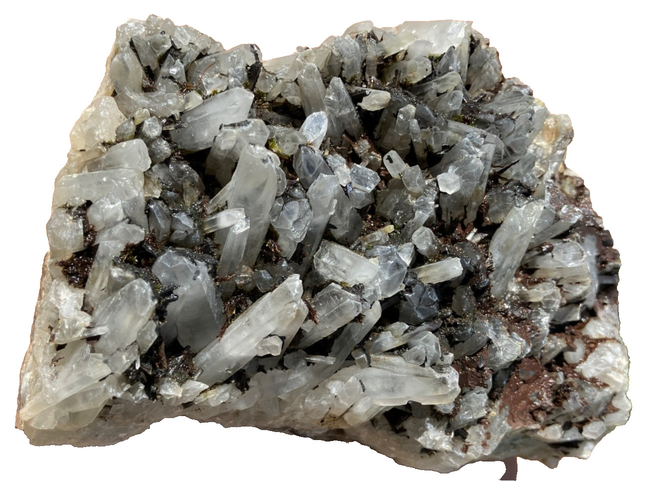 Quartz with Sphalerite & Hematite Crystal Cluster Cabinet Specimen – 4 lbs 9 oz