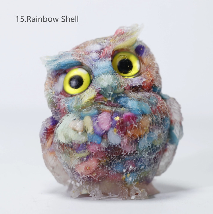 5PCS Natural Crystal Owl Carving Birds Figurine Decor Healing Stone Animals Gift