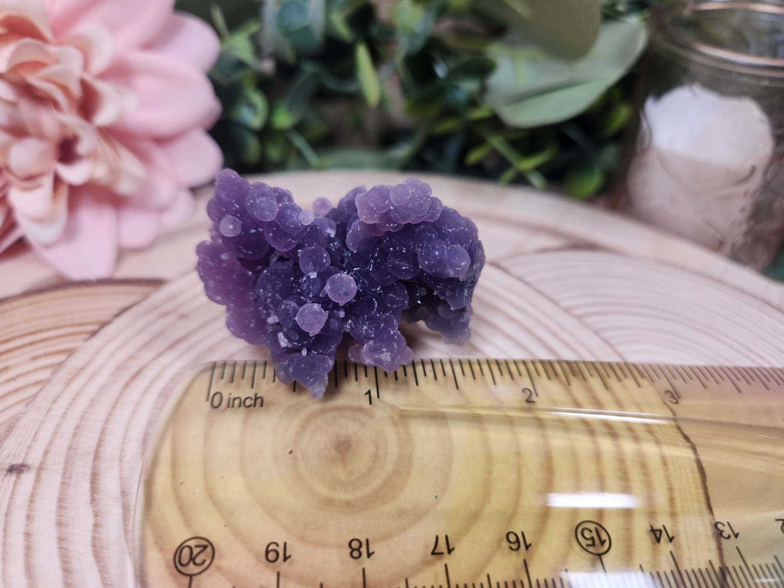 30g Deep Purple Grape Agate Cluster, Botryoidal Chalcedony, Indonesia | 1.75″ E