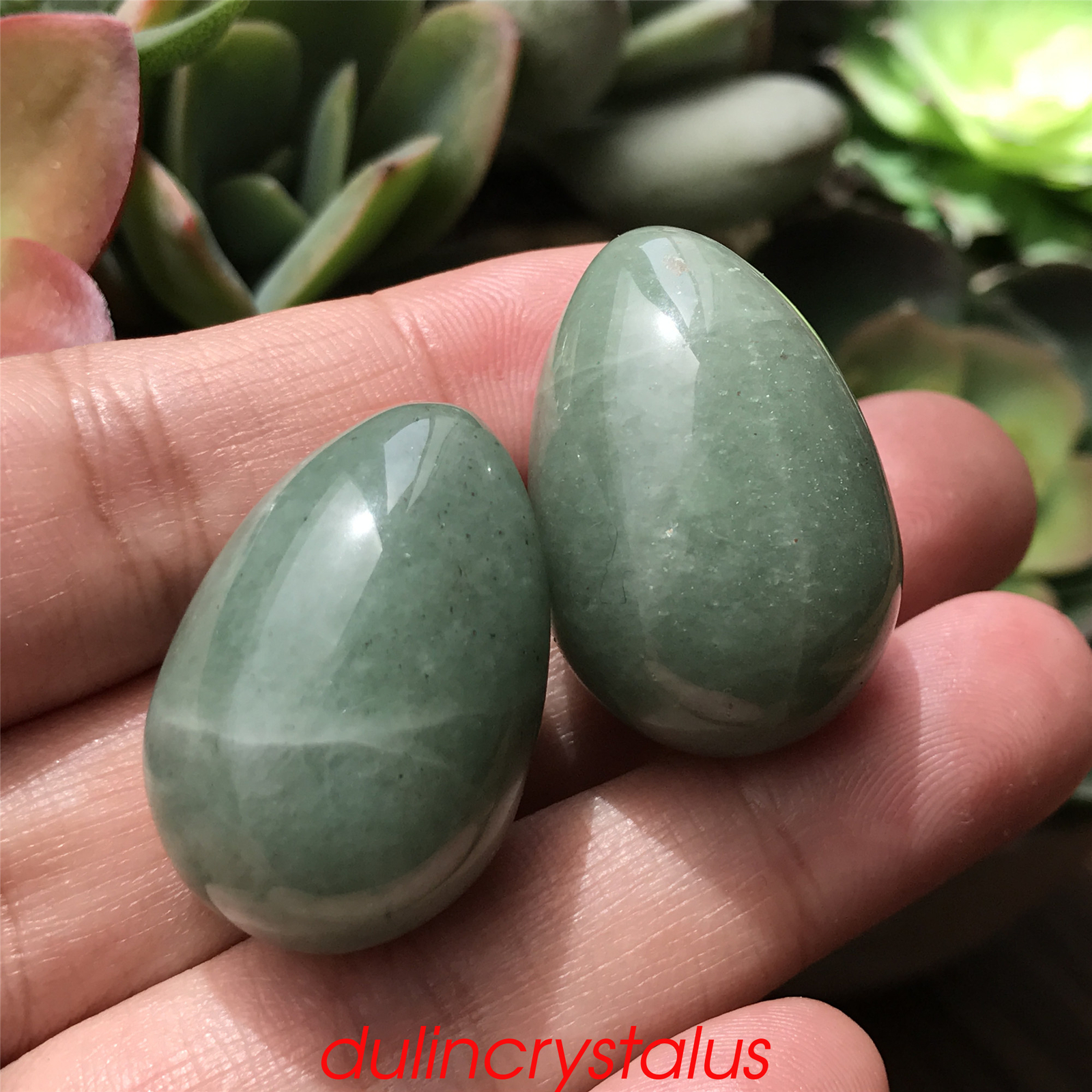 Natural aventurine eggs quartz crystal pendant mineral samples reiki 10pcs