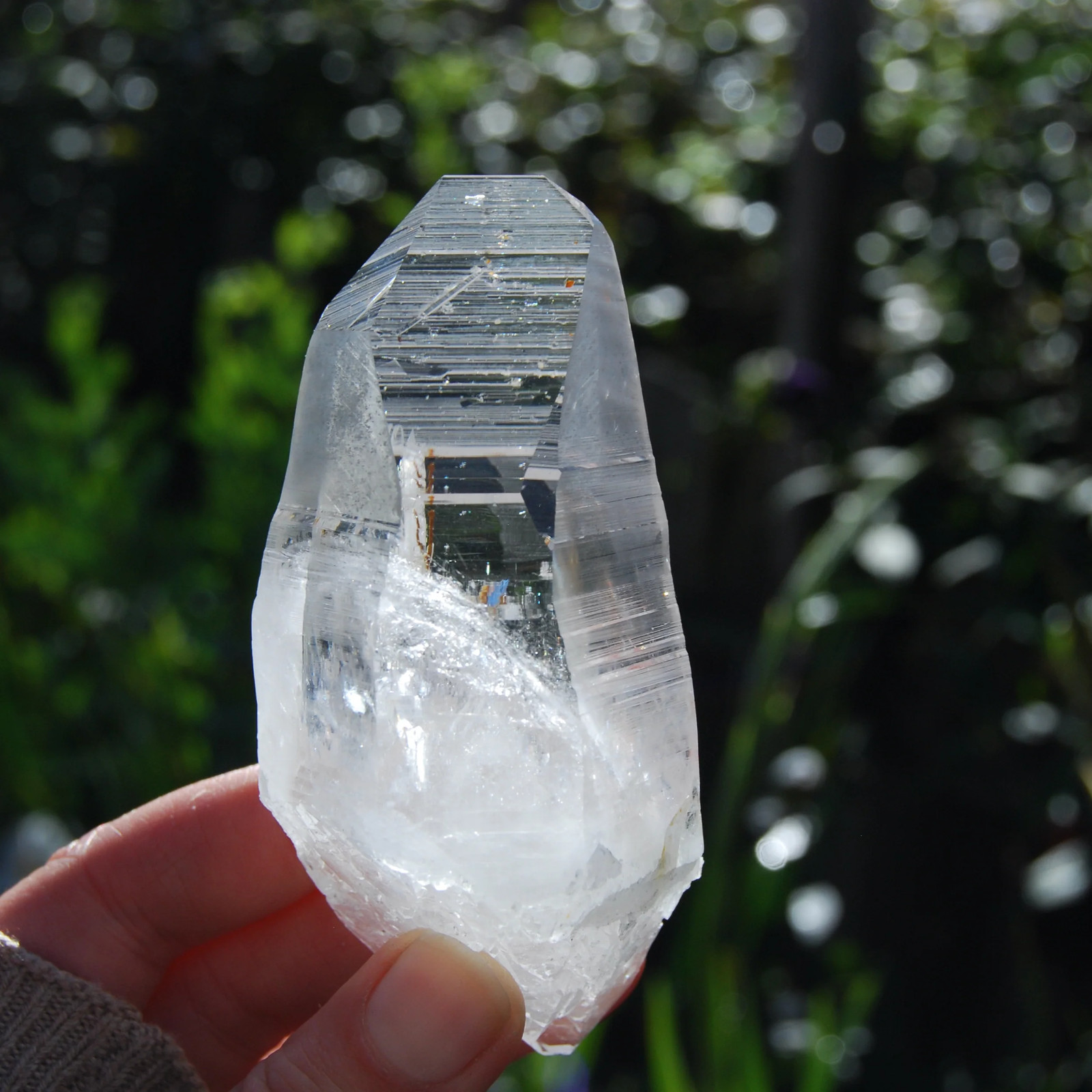 4.25in 227g Colombian Lemurian Seed Crystal Laser Receiver, Self Healed Optical