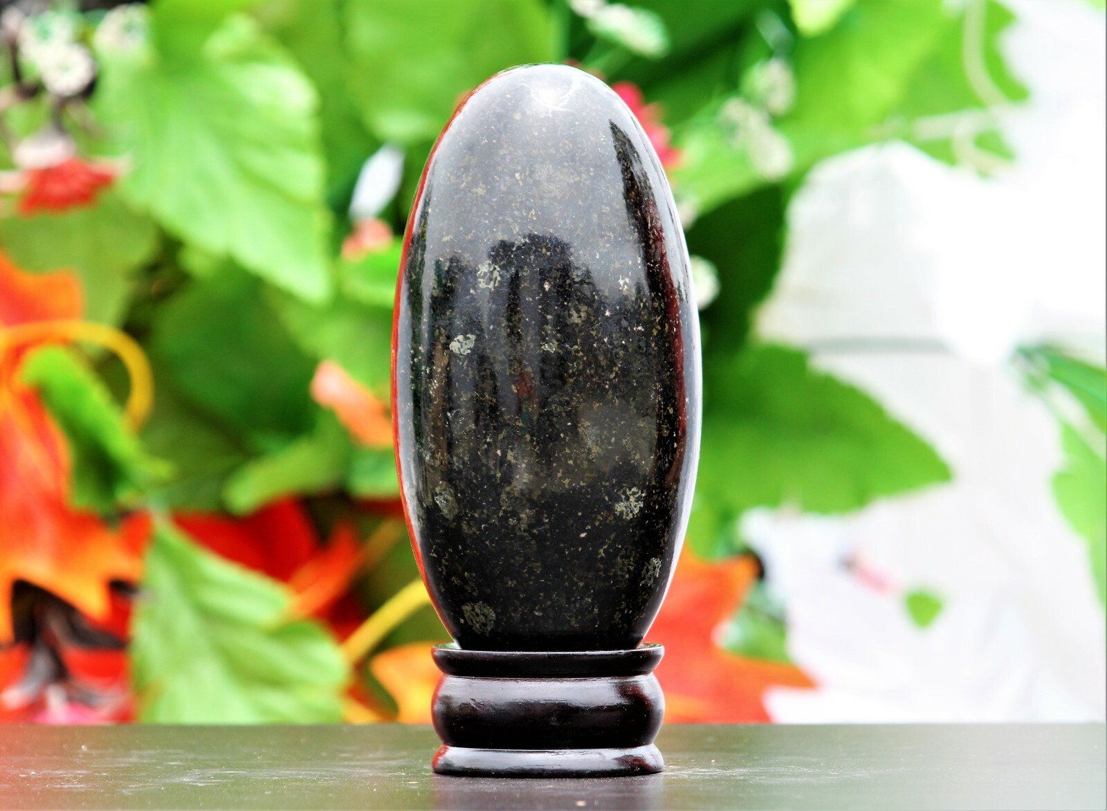 Natural Black Nuummite Stone Sorcerer’s Stone Healing Power Metaphysical Lingam