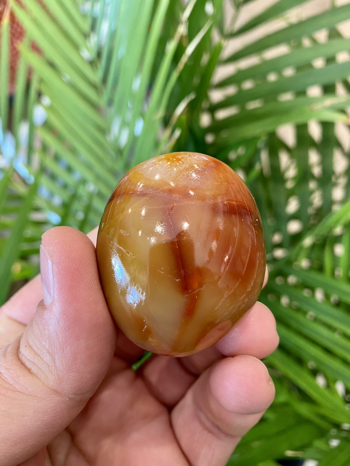 Carnelian Crystal Stone Healing Crystals Yoga Reiki Meditation Rock 2×1,5″ ZENDA