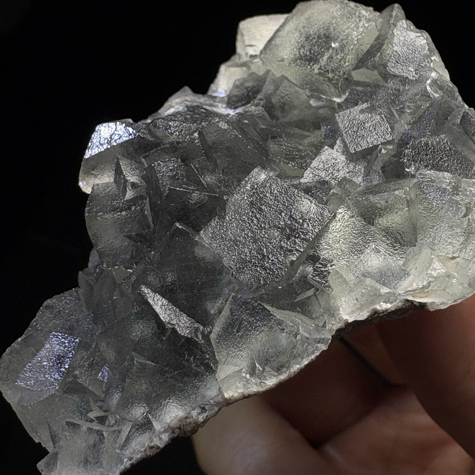 Natural Crystal Water Clear Fluorite Cluster Xianghuapu China Specimen B62