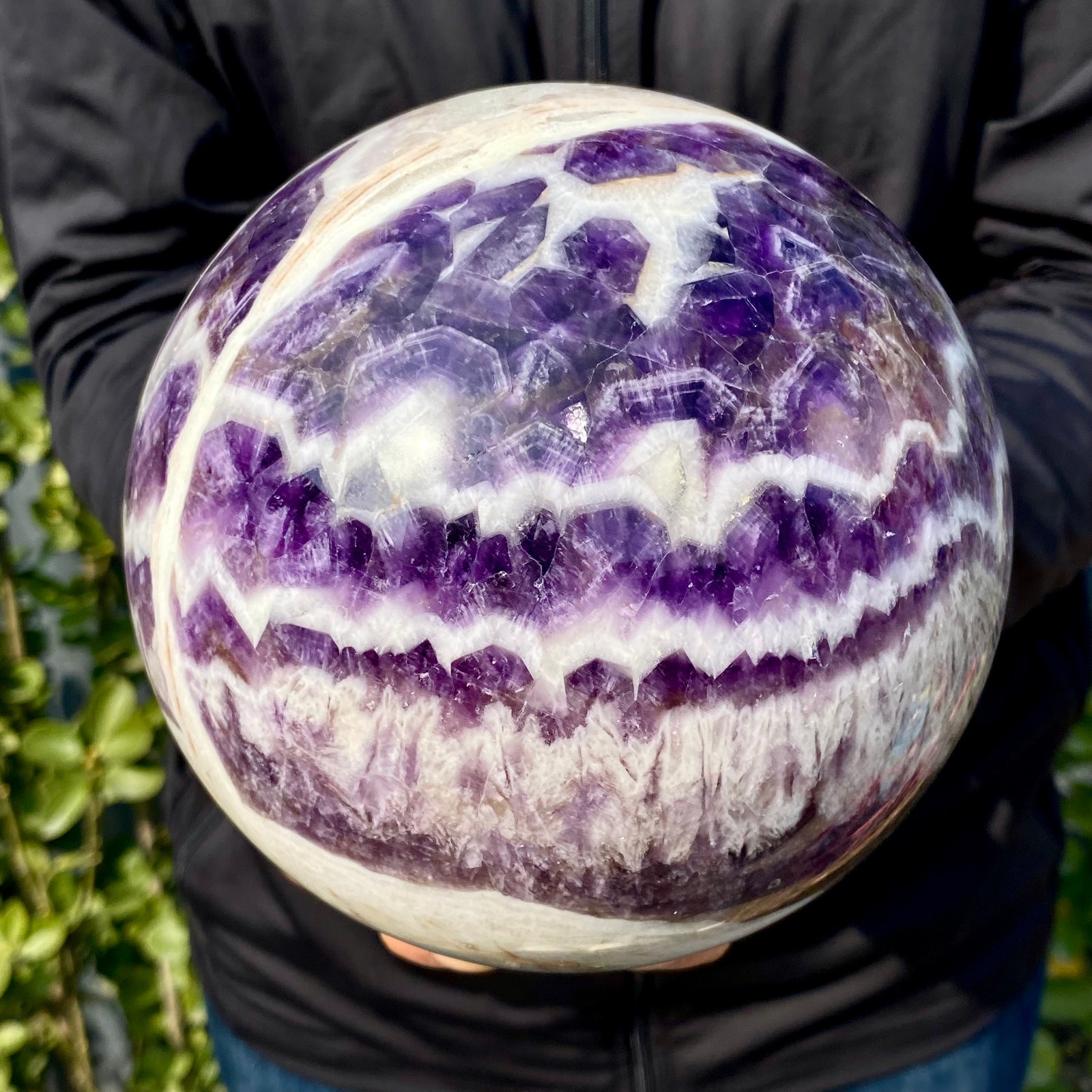 8.99LB Top Natural dreamy amethyst Quartz Sphere Quarzt Crystal Ball reiki Heali