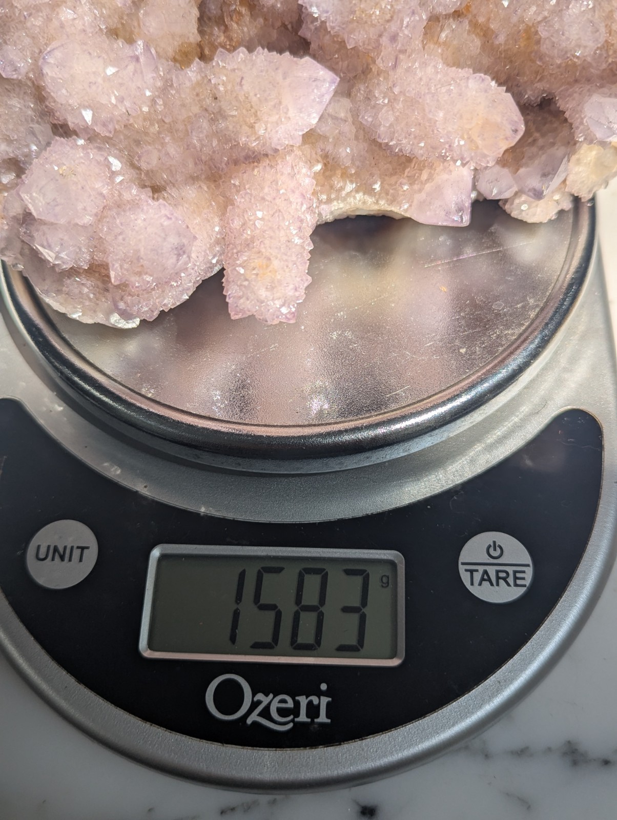 Natural African Spirit Amethyst Crystal Cluster Lilac Purple Mineral Specimen