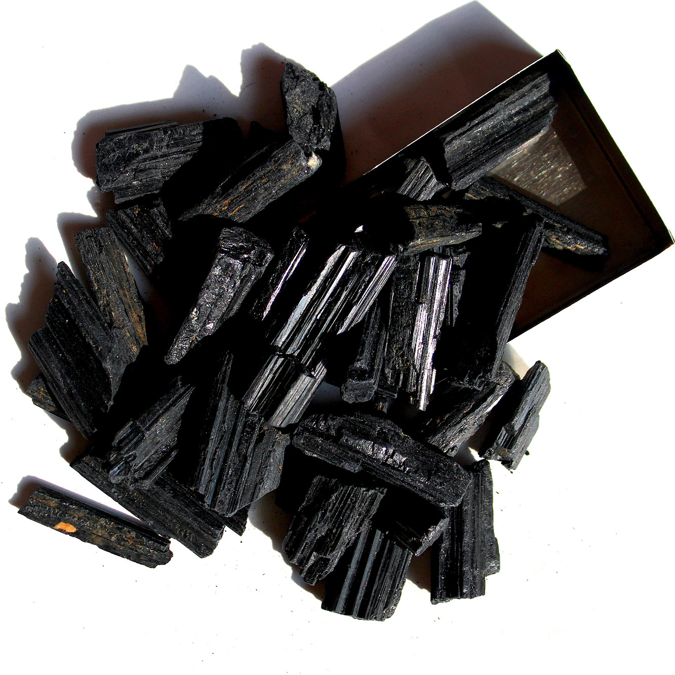 10 Pcs Natural Black Tourmaline Raw Crystal Points Healing Mineral Specimen