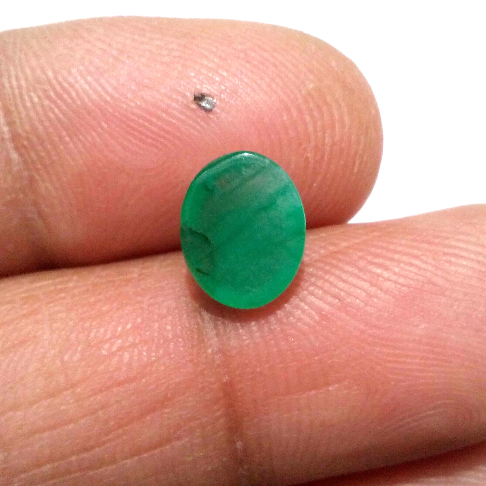 2.60 Crt Excellent Top Green Zambian Emerald Oval Shape Cabochon Loose Gemstone