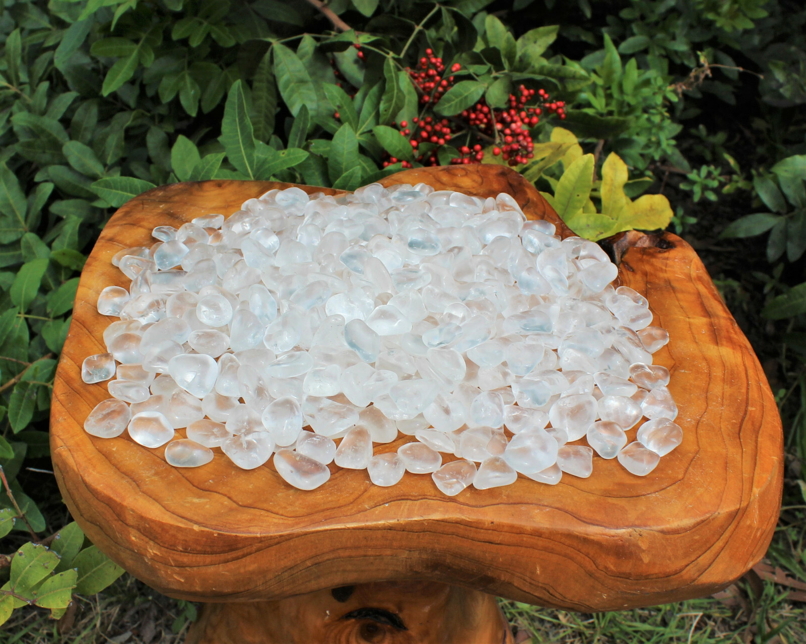 CLEAR QUARTZ Tumbled Stones: 8 oz Bulk Lot (Premium Quality ‘A’ Grade) 1/2 lb